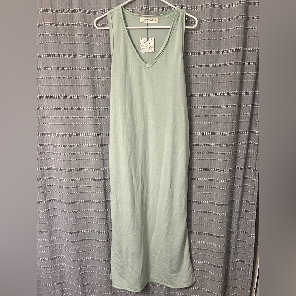 Three Birds Nest Maxi/ midi dress sage green